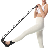 Sangle de stretching pour fascia plantaire de qualité supérieure, en tissu polyester, avec conception segmentée pour cheville, pied, jambe et mollet, taille personnalisable