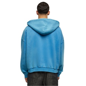 Sweat à capuche zippé personnalisé délavé au soleil, sweat à capuche zippé surdimensionné pour homme, streetwear, sweat à capuche zippé délavé à l'acide, sweat à capuche zippé pour homme - Product Image 5