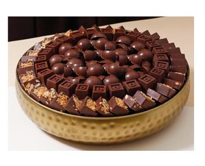 Cuenco de chocolate de diseño martillado de forma redonda con logotipo personalizado Cuenco de chocolate para bodas y empanadas Cuenco para servir - Product Image 1