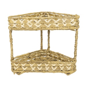 Water Hyacinth <b>Basket</b> <b>Stackable</b> Natural Woven Storage Bin Front Open Countertop Organizer for Kitchen Pantry Home - Product Image 3