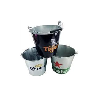 Cubo de hielo de cerveza con enfriador de champán galvanizado de alta calidad con soporte de Metal de hierro y bañeras de vino para bares y clubes nocturnos - Product Image 1