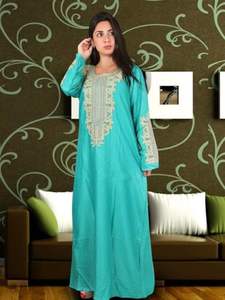 Jalabiya de Dubái para mujer, ropa islámica, jilbab árabe, algodón bordado, último diseño, 2022 - Product Image 2