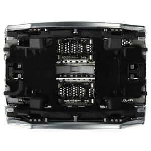 Tête de rasage de rechange pour rasoir électrique argenté, alimentée par USB, triple lame, lavable, étanche, compatible pour le visage - Product Image 1