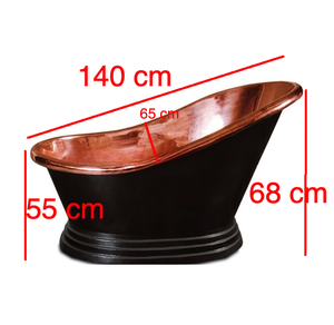 อ่างอาบน้ำทองแดงทำมือพร้อมพื้นผิวลายนูน ขนาดและดีไซน์ตามสั่ง - Product Image 6