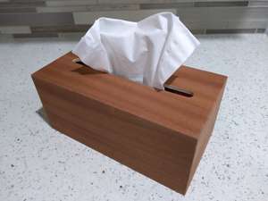 Couvercle de boîte à mouchoirs en bois de noyer noir, pièce entière durable haut de gamme, porte-rectangle, contenant de distributeur de mouchoirs en papier - Product Image 5