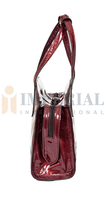 Nouvelle Robe Élégante Femme 2026, Mini Sac à Main en Cuir Verni Pleine Fleur Rouge, Fermeture Éclair, Style Toutes Saisons