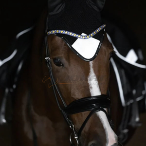 Crochet fly bonnet for horses breathable <b>ear</b> <b>cover</b> lightweight washable comfortable design made in Pakistan suitable <b>ear</b> bonnet - Product Image 5