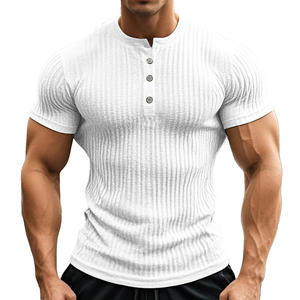 เสื้อผู้ชายขนาดใหญ่พิเศษสไตล์ Henley ทันสมัยดูหรูหราสำหรับใส่ทำงานและพักผ่อน - Product Image 3