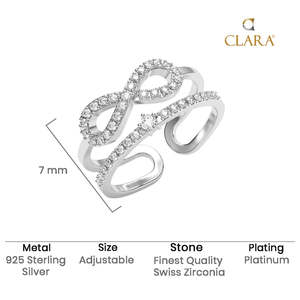 Anillos de Plata de Ley 925 de Primera Calidad para Mujer, Chapados en Rodio, con Diamantes de Circonio, Anillo con Incrustaciones de Números para Hombre - Product Image 5