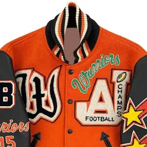 OEM Manufacturer High Quality College Letterman Varsity <b>Jacket</b> <b>Men</b> Custom Embroidery Patches PU Leather Sleeves Hooded <b>Fur</b> - Product Image 4