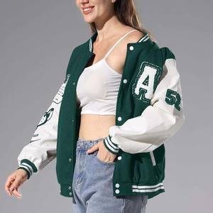 Veste universitaire en laine respirante coupe-vent personnalisée ODM, design unique, la plus vendue, vente en gros sur mesure - Product Image 2