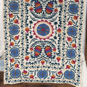 Xu Hướng 100% Cotton Vịt Màu Sáng Truyền Thống Aari Thêu Phulkari Handmade Ném Cho Khăn Trải Giường Và Bảng Bìa - Product Image 1