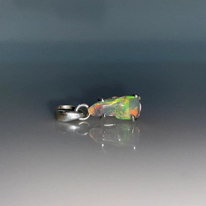 925 argent éthiopien naturel opale brute pierre précieuse pendentif Multi feu fait à la main cadeau chrétien pour ses enfants de Style Vintage - Product Image 4