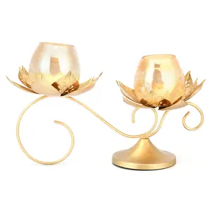 Gran oferta candelabro de candelita de hadas de Metal romántico de alta calidad hecho a mano de hierro bodas cumpleaños Navidad estilo de diseño de lujo - Product Image 1