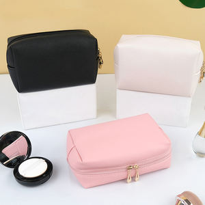 Wholesale Fashion Canvas Pouch Waterproof Lace-up Cosmetic Bags <b>Cases</b> Custom Logo Travel <b>Makeup</b> Bag Women Professional - Product Image 2