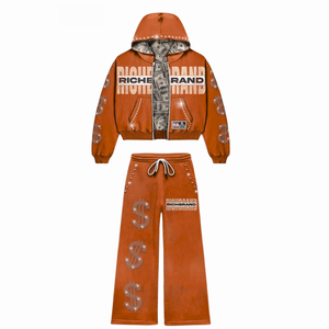 Streetwear personnalisé Survêtement Ensemble Deux Pièces À Capuche Et Joggers Coupe Surdimensionnée Mode Sportswear En Gros Pour Hommes Femmes - Product Image 2