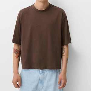 Men's T-Shirts Cotton Summer T Shirt Trendy Style T-Shirt Solid Color Oversized <b>Tshirt</b> Men - Product Image 1