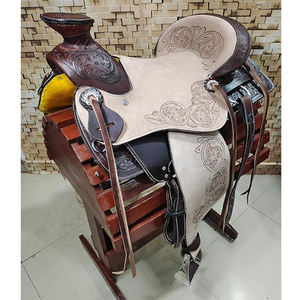 Silla de Montar de Cuero Genuino Occidental de Primera Calidad, Tipo A Fork Wade, para Roping y Rancho - Product Image 2