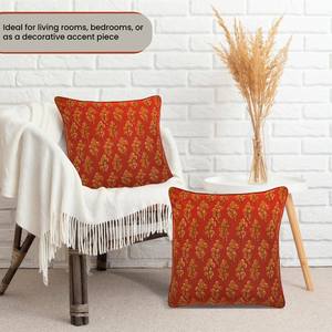 Ridhi nueva venta al por mayor caoba Floral algodón Throw Pillow Covers hogar decorativo sofá almohadas para sala de estar - Product Image 4