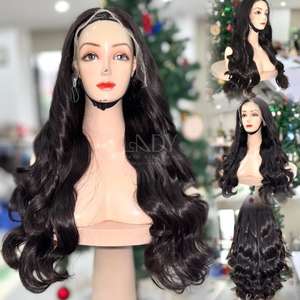 Perruque en cheveux humains vietnamiens 100% de qualité supérieure, cheveux bruts, perruque à dentelle frontale, perruques à dentelle frontale, cheveux ondulés - Product Image 1