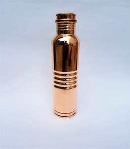 Ayurvedic copper bottle with elegant finished <b>tight</b> leakproof cap and handcrafted antique texture for daily hydration - Product Image 6