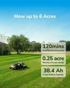 Nuevo Robot Cortacésped YARBOs para Jardines Grandes de hasta 6 Acres, Diseño Modular, Altura de Corte de 1.2 a 4.0 Pulgadas, Pendientes de hasta 70%, Recarga Automática - Product Image 4