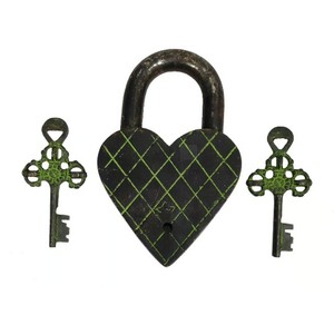 Candado antiguo de latón diseño de cara de diablo estilo Vintage hecho a mano decorativo coleccionable cerradura para puerta de casa Uso de regalo de Halloween - Product Image 2