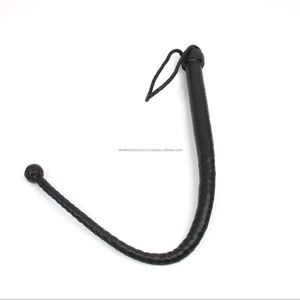 Flogger BDSM de Cuero Genuino Hecho a Mano, Látigo de 3 Pies con Cabeza de Agarre Cómodo Trenzado, Color Personalizado, Alta Calidad - Product Image 1