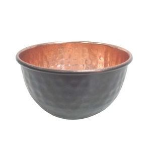 Bol de forme ronde en fer moderne DesignTop or et intérieur imprimé couleur bol de service et bols décoratifs faits à la main en vrac - Product Image 4