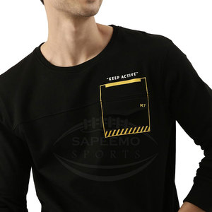 Men Winter Loose Nonwoven Fleece Solid Sweatshirt Soft Touch Fabric Breathable Eco-Friendly Customizable <b>Travel</b> Streetwear - Product Image 2