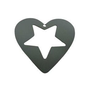 Meilleure vente coeur suspendu en fer couleur noire tenture murale au design de luxe pour le salon fait à la main sur mesure - Product Image 5