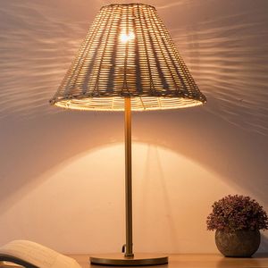 Lámpara colgante de mimbre redonda y ovalada de estilo indio hecha a mano, lámpara colgante de bambú tejida de nueva tendencia para el hogar, cafetería, restaurante, Hotel - Product Image 2