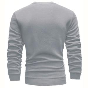 Pull-over décontracté à col rond imprimé dragon chinois pour homme 100% coton technique brodée d'hiver - Product Image 3