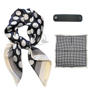 Foulard ethnique en soie pure fabriqué à la main double face, forme fluide, motif floral, respectueux de la peau, multifonctionnel pour les cadeaux OEM - Product Image 1