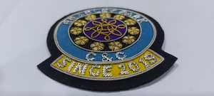 Etiquettes de vêtements en polyester tissées à la main de luxe élégantes, badges brodés en fil métallique, emblèmes, patchs pour vêtements, badges britanniques - Product Image 4