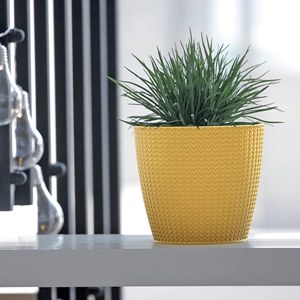 WHEATY 3.5L. maceta, dimensiones (mm) 189x189x167, color Gris Piedra - Product Image 5