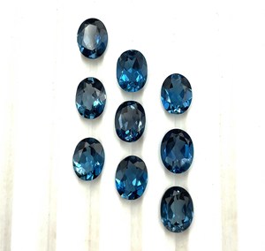 Piedra preciosa suelta de Topacio Azul Londres Natural facetado corte ovalado 10 CT 4*6-12*16 MM con certificado IGI para la fabricación de joyas - Product Image 6