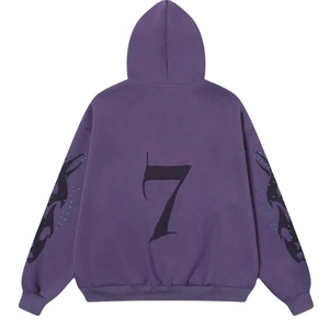 Sweat à capuche zippé en polaire coupe droite pour homme avec logo personnalisé et poches ornées de strass – Respirant, séchage rapide, teinture unie - Product Image 2