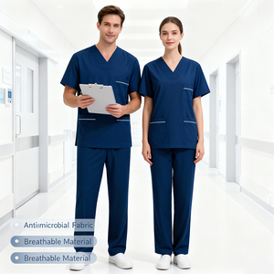 Conjuntos de Uniformes Médicos Modernos, Tela de Poliéster y Rayón, Uniformes de Enfermería para Hospital, Ropa Profesional - Product Image 4