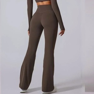 Women's XL High Waist Quick Dry Yoga <b>Leggings</b> Best Design Running Trousers Pants Elastic Waist Custom Colors Printed Solid - Product Image 4