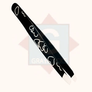 Pince à épiler professionnelle à sourcils colorés en acier inoxydable avec logo personnalisé vente en gros - Product Image 2