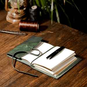 Funda de Cuero Minimalista de Lujo para Cuaderno A5, Recargable, Protectora, a Prueba de Olores, para Uso Diario en la Oficina - Product Image 3