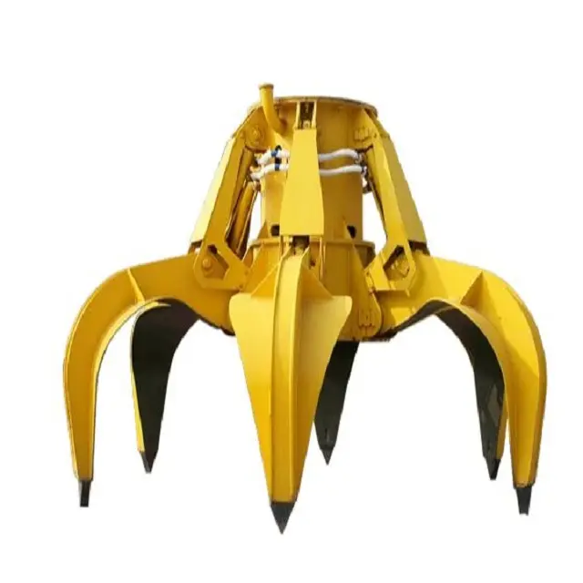 Professional Hydraulic Rotating Clip Excavator Operation Hydraulic 4 Claws Scrap Grapple for Wood