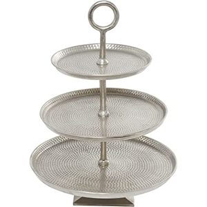 Support de gâteau en aluminium le plus vendu pour les fêtes de mariage utilisé à la main 3 pneus et ustensiles de cuisson pour les fêtes - Product Image 1