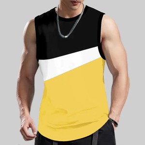 เสื้อเชิ๊ตแขนกุดแฟชั่นสำหรับผู้ชาย, เสื้อยืดแขนกุดพิมพ์ลายเสื้อยืดคอกลมทรงหลวมลำลองสำหรับใส่ไปยิมในฤดูร้อน - Product Image 2