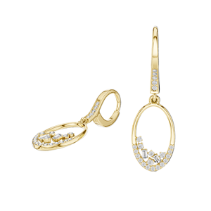 0.277 CT Lab-Grown VVS-VS EF Diamond <b>Dangle</b> <b>Earrings</b> 18KT, 14KT, 10KT <b>Gold</b> & 925 Silver Rose, Yellow, White <b>Gold</b> & - Product Image 5