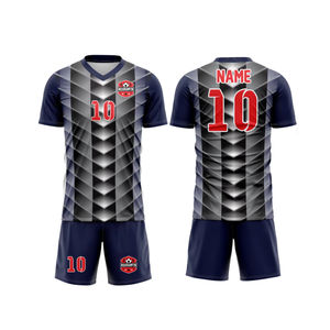 Conjunto de uniforme de fútbol transpirable personalizado 100% tela de poliéster uniforme sublimado uniformes de fútbol para adultos ropa de equipo superior - Product Image 2