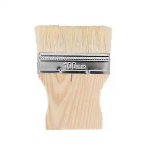 Mikailan 2/3/4/5 inch square Wooden handle wool paint brush short handle flat wool brush