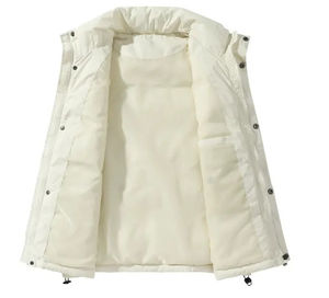 Chaleco acolchado sin mangas térmico acogedor para mujer, chaleco de lona ligero con relleno de algodón suave, chaleco acolchado de moda - Product Image 3