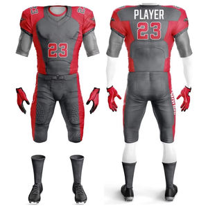 Uniforme de football américain personnalisé en sublimation, respirant, unisexe, short, antibactérien, été, adultes, grande taille, design unique - Product Image 3